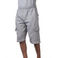 thumbnail image 3 of Pro Club Men's Six Pocket Fleece Cargo Shorts - Heather Gray - Large, 3 of 4
