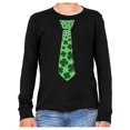 thumbnail image 1 of Tstars Boys Unisex Irish Clover Tie Gifts for Irish St Patricks Day Shamrock Cool Kids St Patricks Day Awesome Tie Shirts Gift for Boys Irish Shirt Pride Proud Irish Kids Long Sleeve T Shirt, 1 of 6
