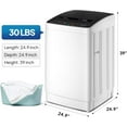 thumbnail image 6 of VINGLI 30LBS Full-Automatic Electric Laundry Machine，Large Capacity, Portable Washing Machine with Stainless Steel Drum, 110V Compact Washer, Washer and Dryer Combo for Apartment, Dorms, RV, Grey, 6 of 14