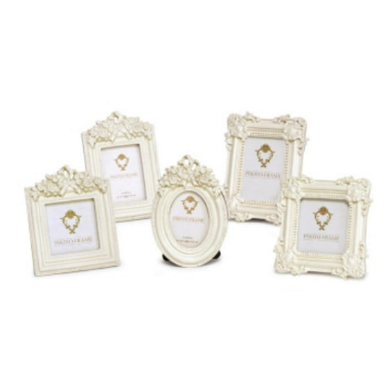 Pack of 10 Renaissance Ivory Antique Style Mini Photo Picture Frames 4.5" - 6"
