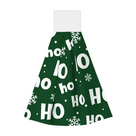 

Kdxio Ho Ho Ho A Hand Towel with Loop Hanging Towel Absorbent Tie Towels for Kitchen Tea Bar Bathroom Decor