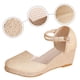 thumbnail image 5 of WILLBEST Sandalias Casuales Para Mujer, Sandalias De Plataforma Con Cuña De Lino, Sandalias De Cuña Transpirables Con Hebilla Trenzada Versátiles A La Moda, 5 of 9