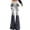 Y01-Grey, variant on Women's Pull On Flare Jeggings Halloween Print Stretchy Bell Bottom Pants Bootcut, Elastic waist Soft for Workout Casual