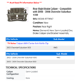 thumbnail image 2 of Rear Right Brake Caliper - Compatible with 2000 - 2006 Chevy Suburban 1500 2001 2002 2003 2004 2005, 2 of 2