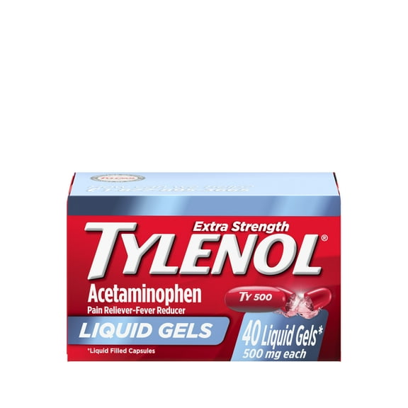 Tylenol Extra Strength Liquid Gels, 500mg Acetaminophen, 40 Count