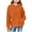 Orange, variant on Luxalzxs Waffle Knit Hoodies for Teen Girls Solid Color Long Sleeve Hooded Sweaters Classic Casual Sweatshirt Pullover Tops 5-14 Years