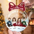 thumbnail image 3 of Life Is Better with Brothers and Sisters Ornament – Personalized Cartoon Sibling Tree Decoration, Custom Names Holiday Gift for Brother Sister Family Reunion Keepsake, 3 of 5