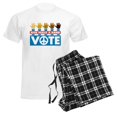 thumbnail image 6 of CafePress - Vote Peace Men's Light Pajamas - Men's Light Loose Fit Cotton Pajama Set, 6 of 7