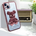 thumbnail image 4 of SOATUTO Cool Bear Shockproof Clear Phone Case Cover 3D Bear Luxury For iPhone 13 Pro 6.1 inch - Rose Gold, 4 of 7