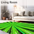 thumbnail image 2 of ODIKA 4'x6' Machine Washable Non-Slip Area Rug, Soccer Mosaic Print with Dynamic Motion Streaks and Artistic Splatter High Traffic Rug with Pad, Green, 675683, 2 of 8