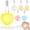 Multi-color*B, variant on 6Pcs Rechargeable Handbag Light Star/Heart/Flower Shape Touch Sensing Purse Keychain Light Wallet Glowing Lamp Portable Mini Handbag Night Lamp for Women Lady