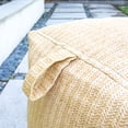 thumbnail image 6 of Big Joe Square Ottoman Weatherproof Bean Bag Footrest, Natural Basket Weave, Breathable Weather Resistant Fabric, 2 feet, 6 of 6