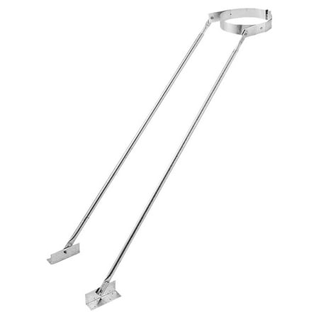 

LeCeleBee 6DP XRB DuraPlus 6 inches Extended Roof Bracket Supports Chimney Stove Pipe for Stability Mounting Brackets Adjustable Legs Metallic