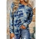 thumbnail image 1 of Oblique Shoulder Blouse, Colorfast Camouflage Printing Women Loose Top Crossed Shoulder Strap Stylish For Outdoors, 1 of 6