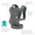 thumbnail image 5 of Infantino Flip 4-in-1 Convertible Baby Carrier, 4-Position, Unisex Infants & Toddlers 8-32lb, Gray, 5 of 9