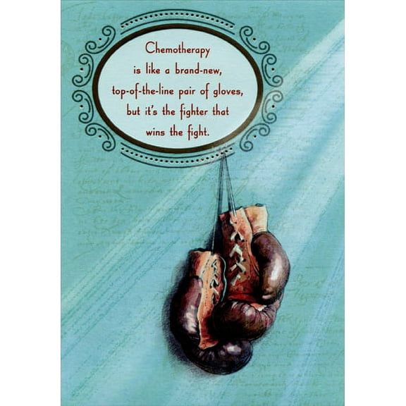 Designer Greetings Pair of Boxing Gloves: Fight Cancer Support Card