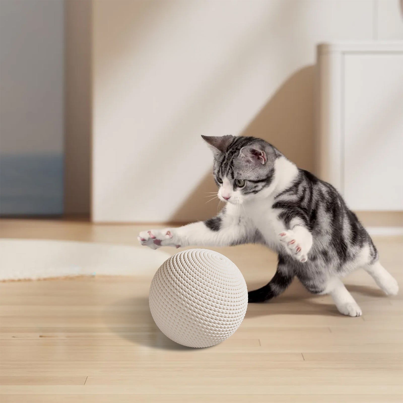 Specollect Clearance 5Pcs Cat Toys Balls, Linen Cat Ball Toy with Bell Inside, Cat Toys for Indoor Cats, Interactive Cat Chew Toys for Kitty Kitten, Keep Them Busy Toys