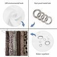 thumbnail image 3 of Animals Printed Striped Shower Curtain Set - 48" x 72" Washable Bathtub Curtain with 12 Hooks, Country Leopard Zebra Textured Waterproof Fabric Stall Shower Curtains for Bathroom/Bathtub Décor, 3 of 6