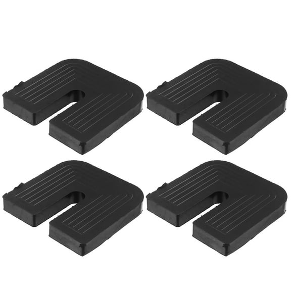 Zehuanyu 4 Pcs Heater Air Conditioning Shock Absorbing Pad 7.30X7.30X1.20CM Black