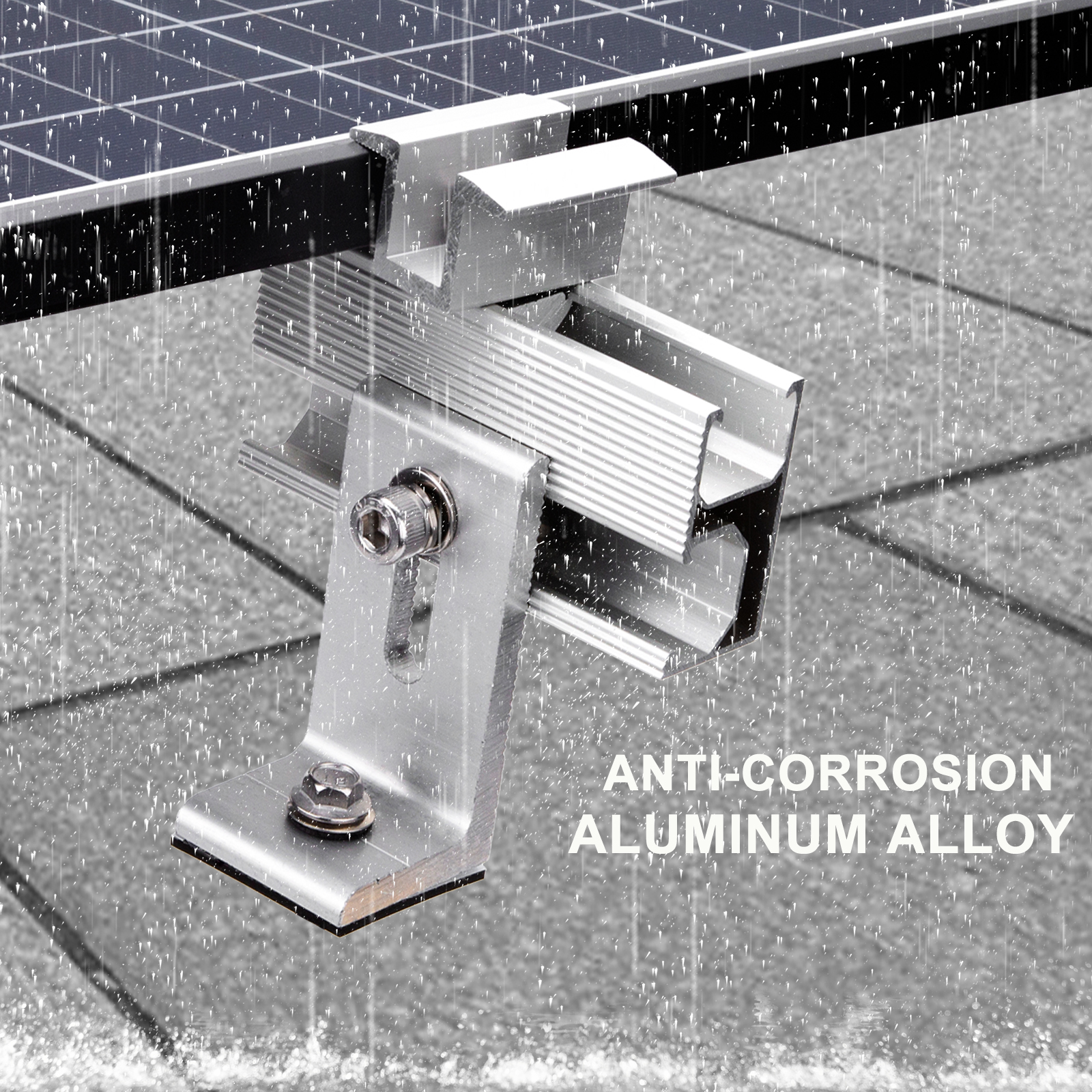 Solar Panel Mounting Bracket Kit, Solar Roof Mount Kit for 1-4 Pieces Thickness 1.18”/1.37” Solar Panels