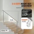 thumbnail image 3 of KFFKFF Handrails for Outdoor Steps, 70.9 in/180 cm Stair Rail Kit, Durable Stainless Steel Railings with Installation Accessories, Double-Column Handrails for Porch, Deck, and Senior Safety, 3 of 9