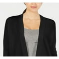 thumbnail image 2 of Charter Club Women's Open Front Cardigan Black Size Petite Small, 2 of 3