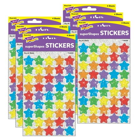 UPC: 0194629033362 | TREND Super Stars superShapes Stickers-Sparkle 180 Per Pack 6 Packs