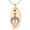 Rose, variant on Stainless Steel Artemis Greek Goddess of Moon Engraved Small Oval Charm Pendant Necklace