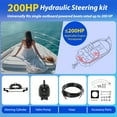 thumbnail image 2 of 200HP Outboard Hydraulic Steering Kit, Hydraulic Steering for Boats, Boat Steering System with Hydraulic Cylinder, Helm Pump and Tubing, 2 of 7