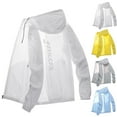 thumbnail image 2 of LEEYNEER Hooded Long Sleeve Pockets Zipper Placket Windbreaker Jacket Men Ultra Thin Sun Protection Coat Daily Clothing, 2 of 7