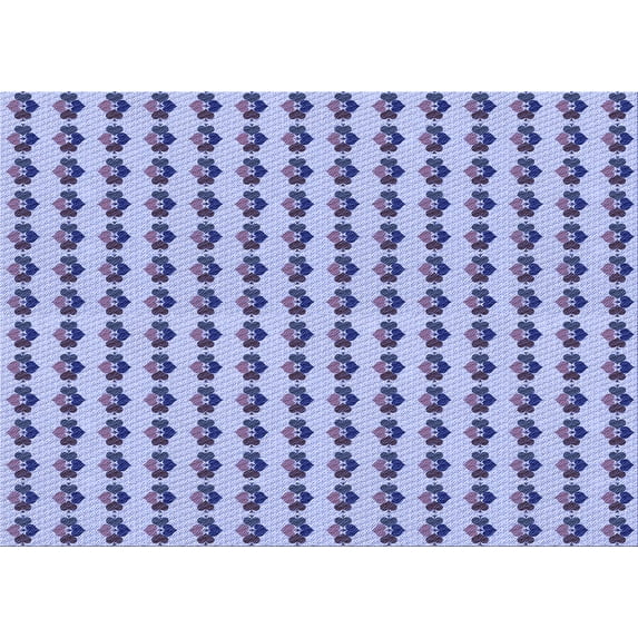 Ahgly Company Indoor Rectangle Patterned Slate Blue Area Rugs, 5' x 7'