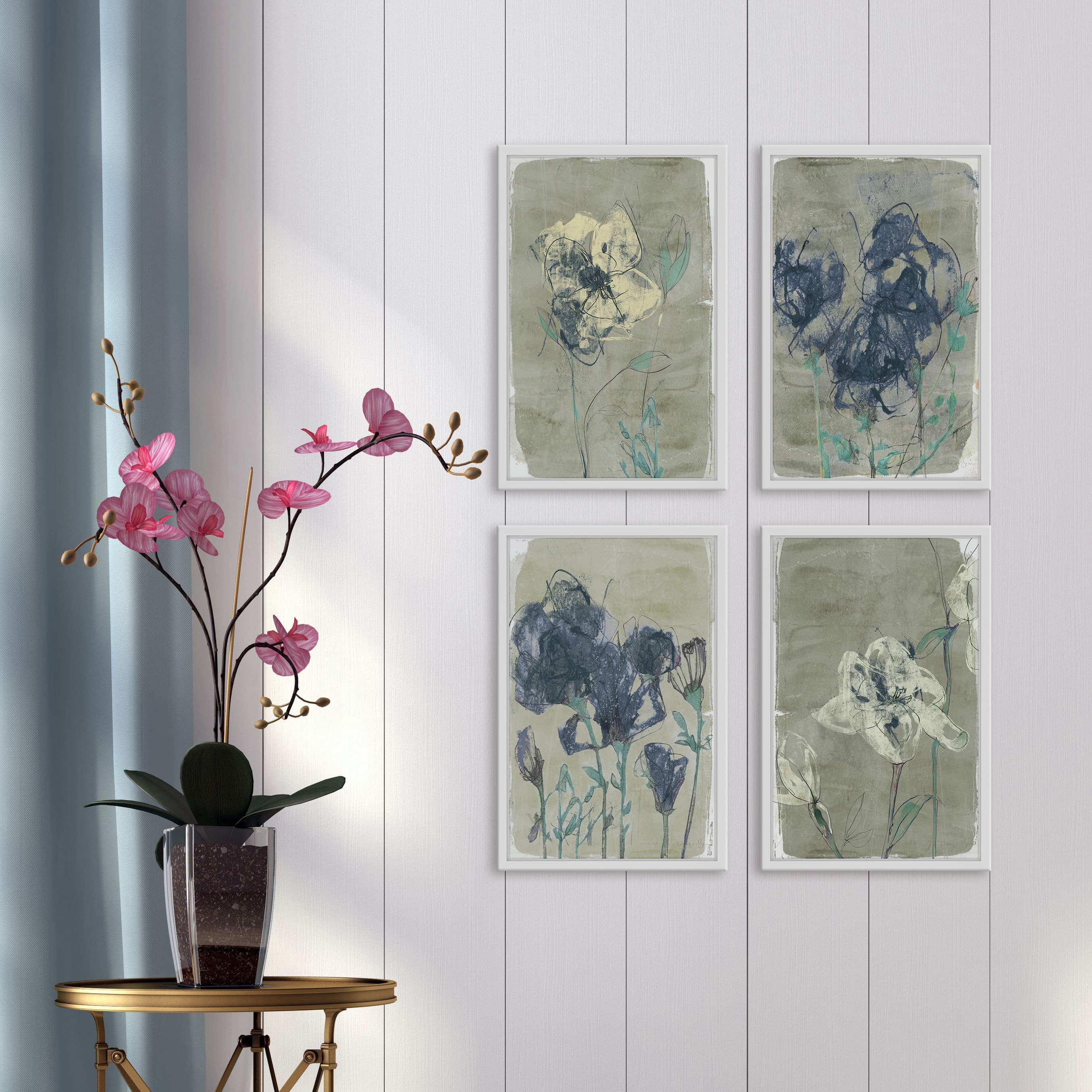 Undefined Blooms Quadriptych