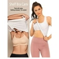 thumbnail image 3 of Women's Camisole with Shelf Bra Tank Tops for Layering Stretch Casual Undershirts Wider Strap, 3 of 5