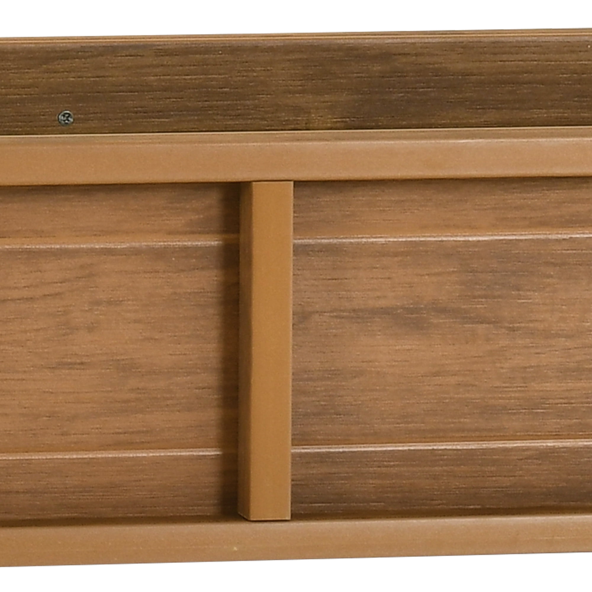 Uforic Elevated Planter Box with Wheels, Weatherproof HIPS Raised Garden Bed with Drainage, Natural