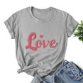 thumbnail image 6 of VKOYWKM Valentine's Day Heart T Shirts Romantic Love Graphic Tees Short Sleeve Casual Spring Tops Crew Neck Loose Fit Valentine T-Shirts, 6 of 6