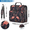 thumbnail image 3 of Circular Folder Package 13.6*3.5*12.4 Inches ,Binder Bag，Binder Organizer，Zipper Binder，3 Ring Binder ,Suitable for Work Cute Cartoon Flamingos, 3 of 8