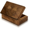 thumbnail image 3 of Great Birthday Gifts Handmade Decorative Wooden Jewelry Box Tree Of Life Carving Jewelry Organizer Keepsake Box Treasure Chest Trinket Holder Watch Box Storage Lock Box Housewarming Gift, 3 of 7