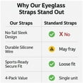 thumbnail image 7 of 4 Pc Eyeglasses Cable Strap No Tail Sunglasses Eyewear Retainer String Holder, 7 of 7