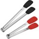 thumbnail image 1 of Pinzas para parrilla de barbacoa Ensalada Pan Filete Comida Barbacoa Pinzas Clase de comida Silicona Acero inoxidable Cocina Pinzas de cocina Anti calor Antiadherente Porción Clip 9 pulgadas. Afortunado Sencillez, 1 of 5