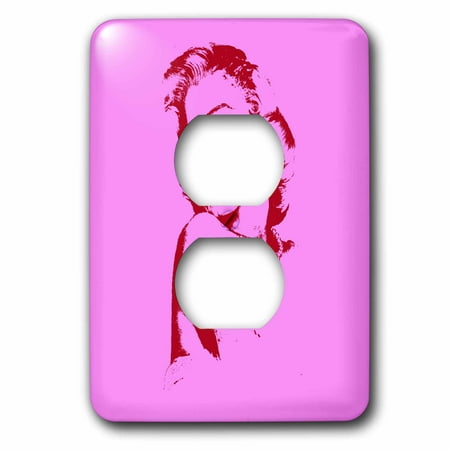 3dRose Sexy image of Marilyn Monroe. Hot pink. Popular print. Best seller. - 2 Plug Outlet