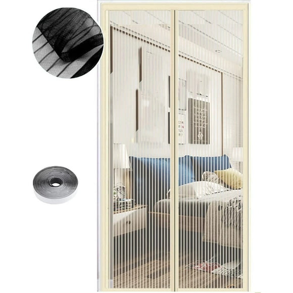 Patio Screens, Magnetic Screen Door with Automatic Magnetic Closure for Effortless Entry, Various Sizes for Custom Fit, Pet Friendly & Child Safe, Easy Installation for Solid Smooth Door Frames