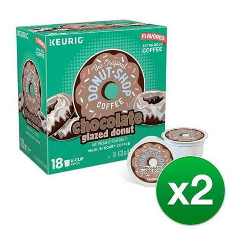 Donut Bed Chocolate Bones - The Original Donut Shop Coffee Chocolate Glazed Donut 36 K Cups
