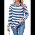 thumbnail image 2 of Camisas de Larga para Mujer, Sudaderas con Capucha y Bolsillo Tipo Canguro, Sudaderas de Otoño. Azul M, 2 of 10
