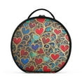 thumbnail image 2 of BZSMCE Makeup Bag Large Travel Cosmetic Bag with Adjustable Dividers Fashion Lush Love Blooms Printed, 2 of 7