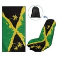thumbnail image 6 of Garronmavis Jamaican Flag Coconut Tree Car Seat Towel Cover Yoga Towel Car Seat Cover, 6 of 7