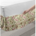 thumbnail image 2 of Cartoon Bed Skirt, Abstract Modern Image of Tea Pots Cups Cakes Croissants Bakery Image, Elastic Bedskirt Dust Ruffle Wrap Around for Bedding Decor, 4 Sizes, Grey Pale Pink and White, by Ambesonne, 2 of 2