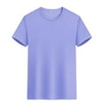 thumbnail image 6 of YLSDY Men's T-Shirts Short Sleeve Crew Neck Cotton Tshirts Solid Casual Summer T Shirts Classic Basic Tees Purple XXXXL, 6 of 6