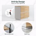 thumbnail image 7 of ModernMate Wood File Cabinet  with Anti-tilt for Home Office，2 Drawer Lateral File Cabinet A4/Letter Files with Anti-tilt, 7 of 7