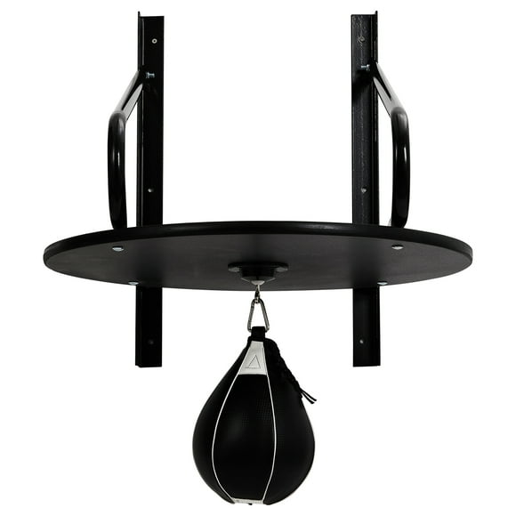 Wall Mounted Speed Bag Platform with Speed Ball, Heavy Duty Iron Boxing Training Kit for, Punching & Coordination, Home Gym Workout Equipment