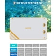 thumbnail image 3 of Eastvita Water Inflatable PVC Floating Platform White with Yellow Trim Bottom - Right Three - Color Gradient 18 to 15m, 3 of 6
